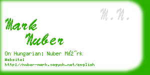 mark nuber business card